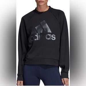 Adidas Womens ID Glory Black Sweatshirt size Medium